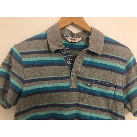 The Original Penguin Striped Short Sleeve Polo Shirt Size Small - Picture 3 of 13